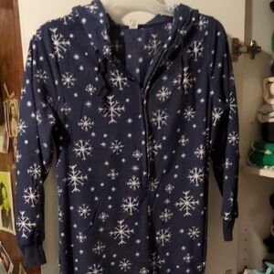 Old Navy Navy Blue Snowflake Onesie